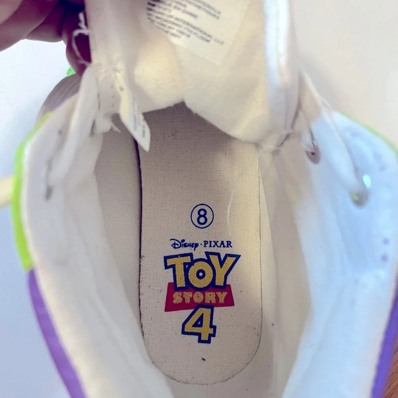 Men’s Disney Non Leather Toy Story 4 Purple and Green High Tops - Picture 7 of 10